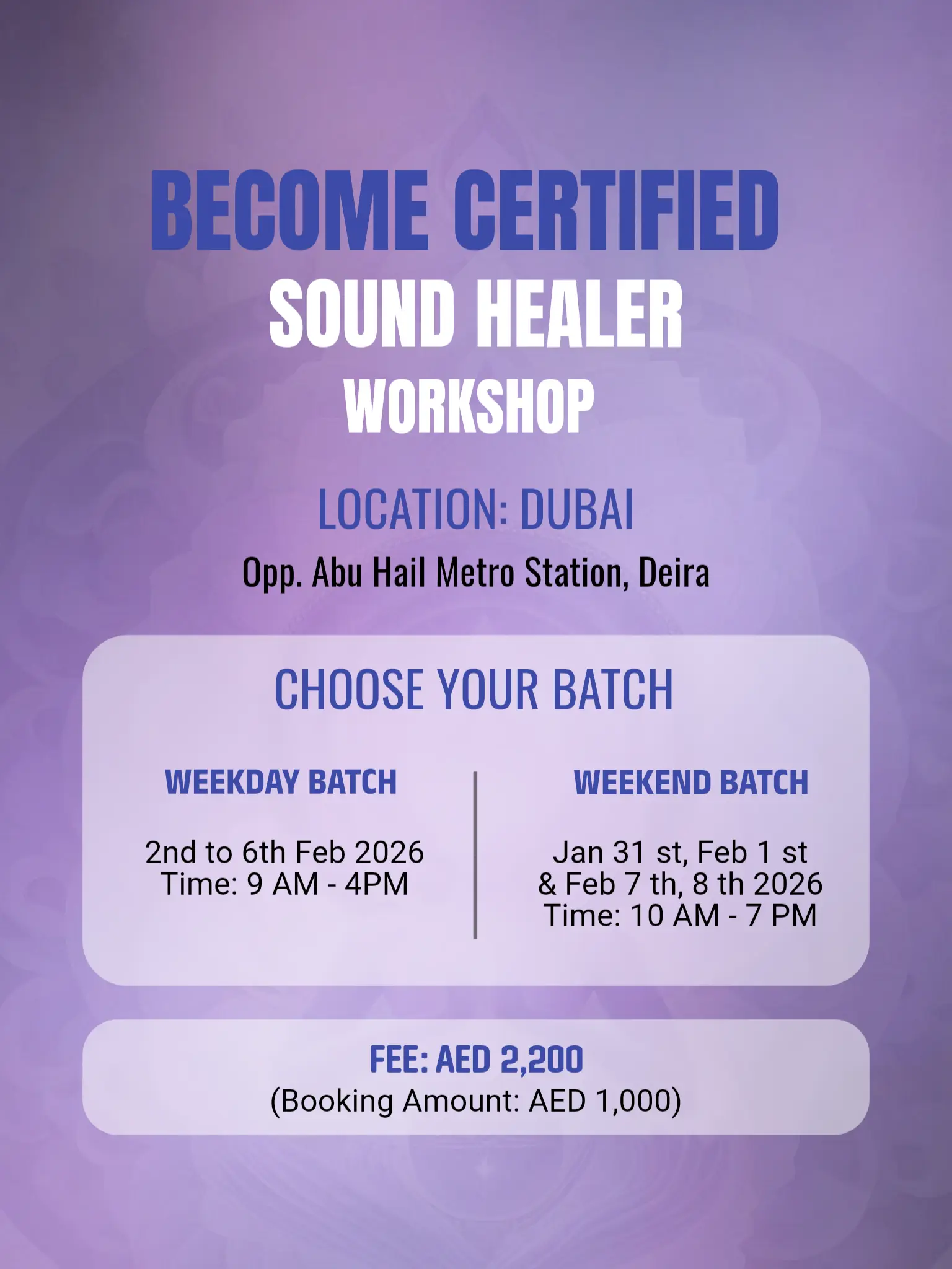 Sound Healing Workshop